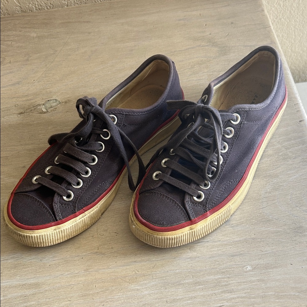 Zara Black and Red Men's Sneakers
